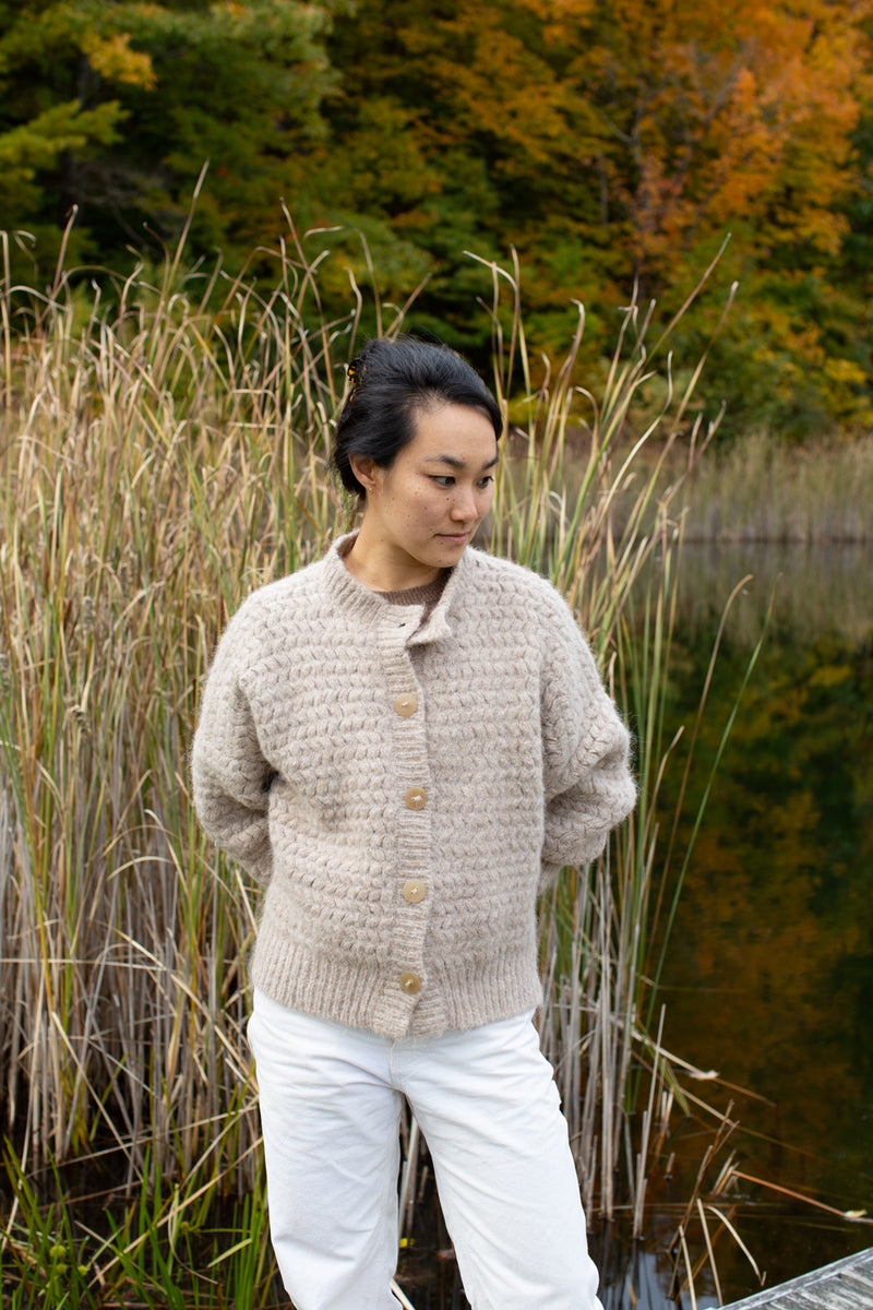 トップス knit switching cardigan blouson Women's Turtleneck Zip Up Cardigan Sweaters Oversized Drop