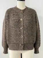 ZIGZAG CARDIGAN - MUSHROOM TWEED