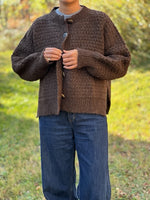 ZIGZAG CARDIGAN - CHOCOLATE