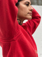Cotton Alpaca Raglan Cardigan - Poppy