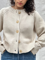 Cotton Alpaca Raglan Cardigan - Sand