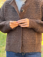 ZIGZAG CARDIGAN - CHOCOLATE