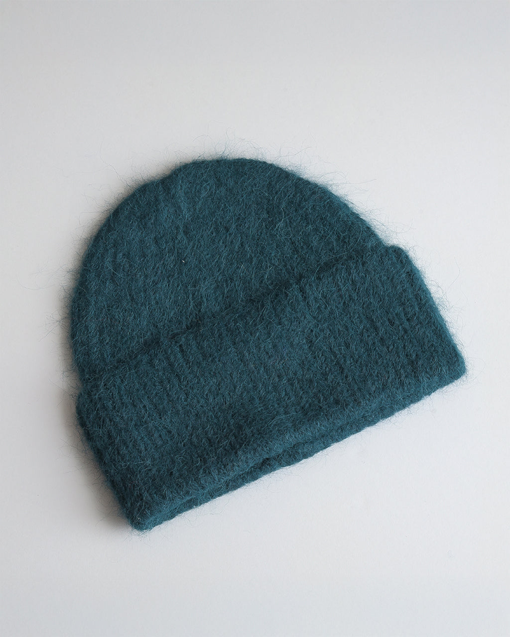 SURI ALPACA CUFF HAT - DARK GREEN