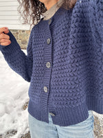 ZIGZAG CARDIGAN - NAVY