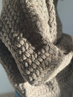 ZIGZAG CARDIGAN - MUSHROOM TWEED