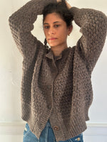 ZIGZAG CARDIGAN - MUSHROOM TWEED