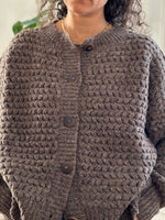 ZIGZAG CARDIGAN - MUSHROOM TWEED