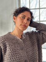 ZIGZAG CARDIGAN - MUSHROOM TWEED