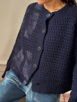 ZIGZAG CARDIGAN - NAVY