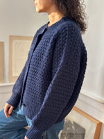 ZIGZAG CARDIGAN - NAVY