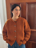 ZIGZAG CARDIGAN - CHESTNUT