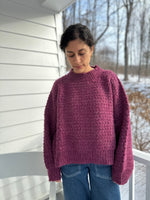 ZIGZAG CREWNECK - PLUM